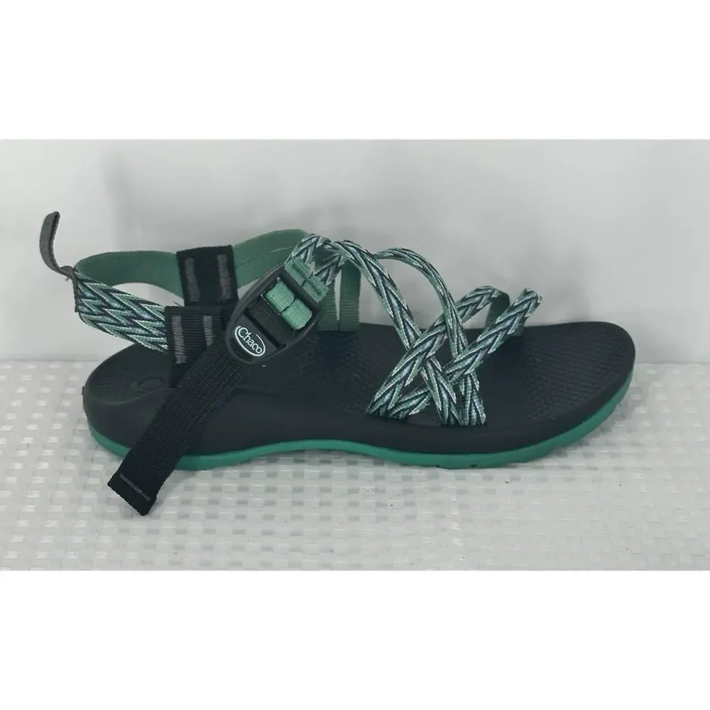 CHACO Z/2 Sandal Strappy Blue Green Hiking Outdoor Active Shoe Youth SZ 4